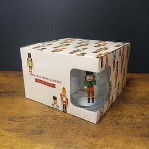 Nutcracker Stemless Wine Glasses, Set of 4, 20 Fl Oz